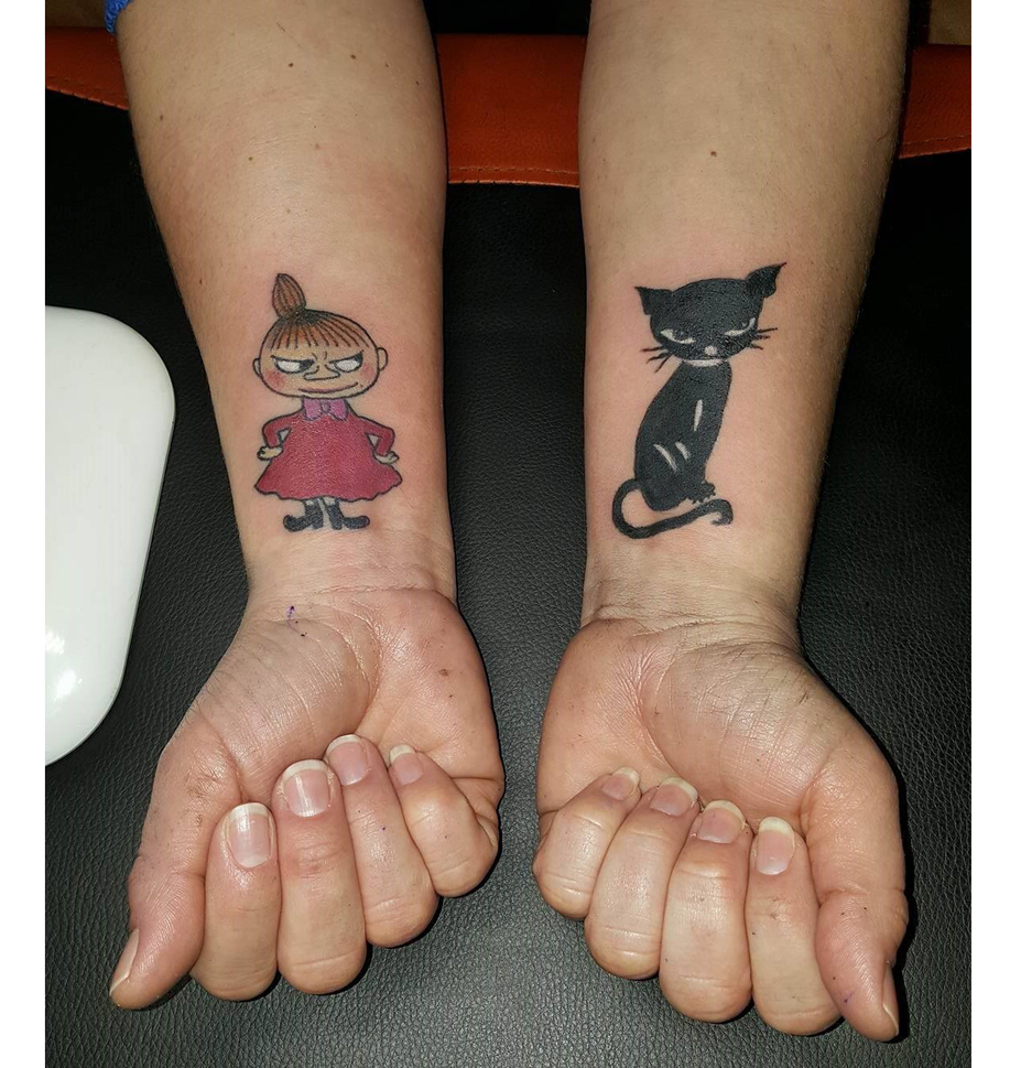 White Criminal Tattoo - Spider Design